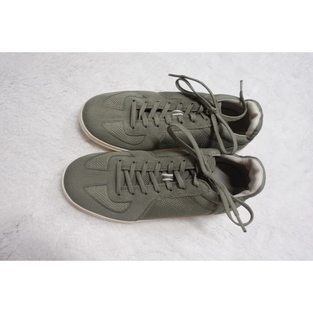 Rothy's Mens Size 9 Olive Green Cotton Casual Knit Low Top Lace Up Sneaker Shoes